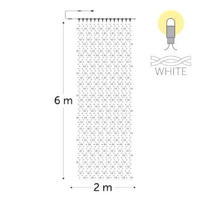 leds blanc chaud - fil blanc (avec alimentation)