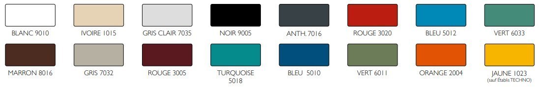 16 Coloris disponibles