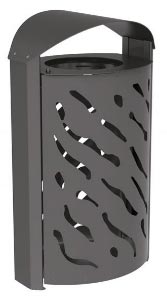 Corbeille avec couvercle <br> réhaussé