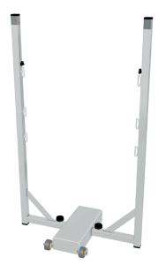 Poteaux de badminton lesté - Hauteur réglable : 1390 à 1560 mm - Compétition / Handibad - Acier plastifié - Lest de 60 kg - 57215133-756914843.jpg