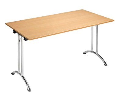 Table de réunion pliante polyvalente - pieds chromés - rectangulaire - plateau mélaminé ép. 19 mm - 140 x 70 cm ou 160 x 70 cm - 57345351-712176261.jpg