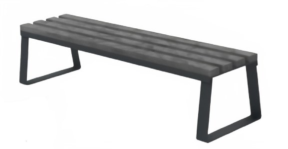 Banquette sans dossier en plastique recyclé - 1 places - L.700 x P.535x H.410 mm  - 57992913-168259995.jpg