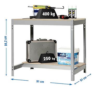 Etabli de travail métallique avec 2 étagères - 58595641-381281613.jpg