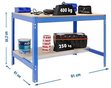 Etabli de travail métallique avec 2 étagères - 58595641-651871475.jpg