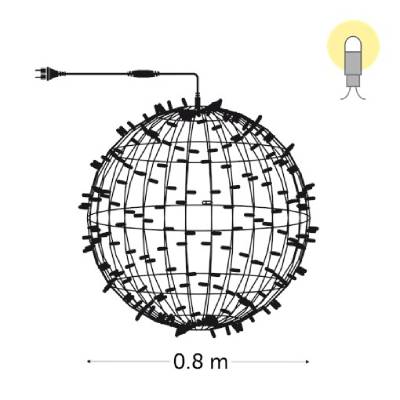 0.8 m - leds blanc chaud