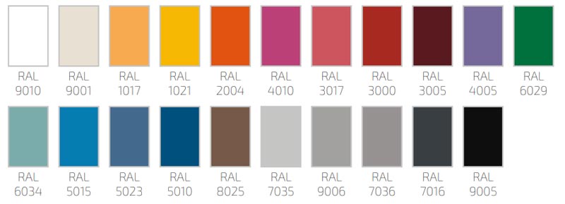 Coloris disponibles