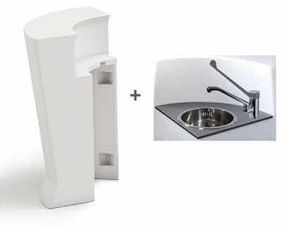 Angle avec kit lave-main