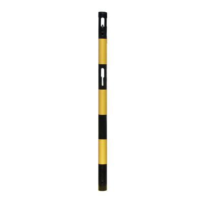Poteau acier base à sceller 1m - 2 niveaux - noir/jaune