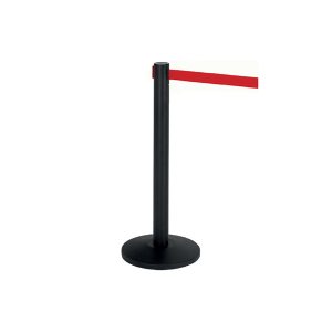 Poteau noir, sangle rouge
