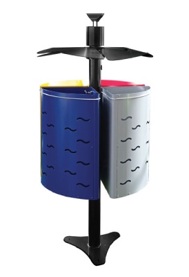 Capacité : 140 L (35 L x 4)<br>Noir, rouge, bleu, Jaune, Gris