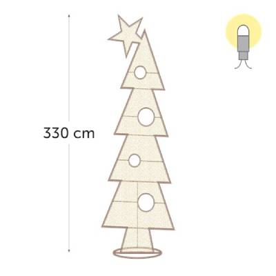 leds blanc chaud - 330 x 110 cm