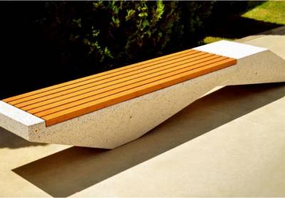  Assise en bois écologique Re s y s t a ®, agrégat poli
