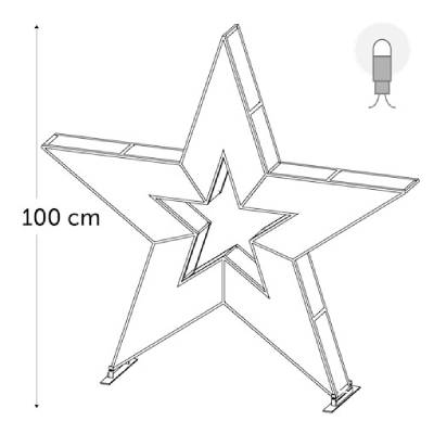 leds blanches - 100 x 100 x 10 cm