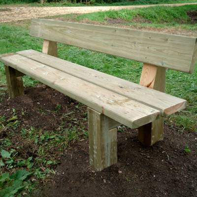Banc bois campagnard - Sans accoudoir