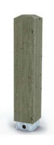 Borne carrée amovible : 14 x 14 cm