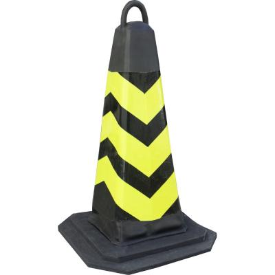 Balise de rue en plastique souple - noir/jaune