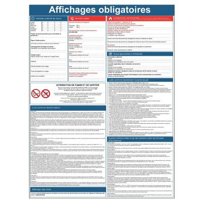 Panneau d'affichage en PVC : AFFICHAGE OBLIGATOIRE