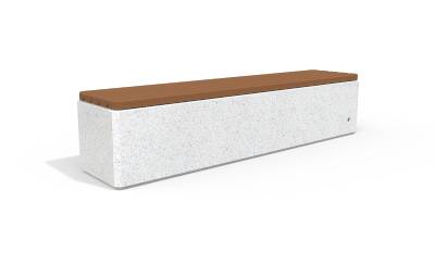  Banc béton avec assise en bois certifié FSC