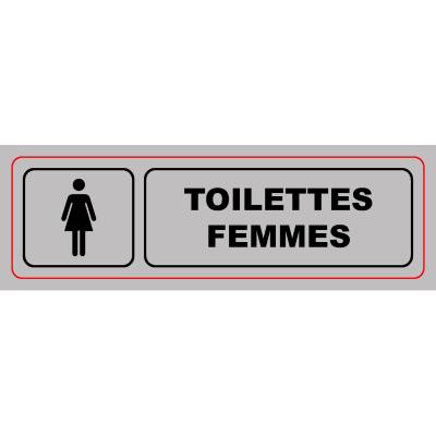Panneau PVC adhésif - 170x50 mm - toilettes femmes