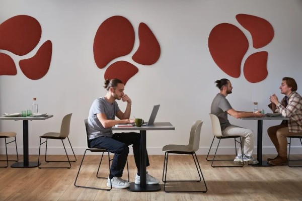 Panneau acoustique mural - Forme pétale - Fixation à système aimanté - Épaisseur : ± 40 mm - Coefficient d’absorption : αw = 1 (classe A)  - 64974765-465117838.jpg