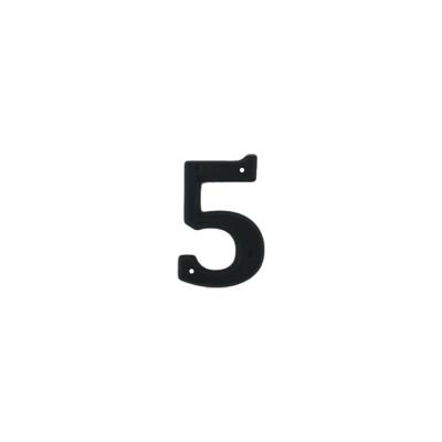 Chiffre n°5 à clouer en zamak noir