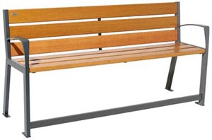 Banc plastique recyclé et acier spécial sénior - Longueur : 1800 mm - 65942254-246931237.jpg