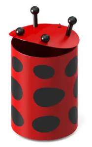 Poubelle forme coccinelle