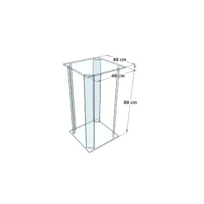Schéma - Console Carrée en Plexiglas