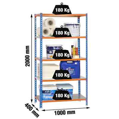 Etagère atelier sans vis 5 niveaux 180 Kg - 69879949-384949521.jpg