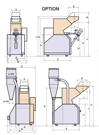 Granulateur plastique au pied de machine - Rendement : 60 à 160 kg/h - Puissance : 4 à 7,5 kW - Rotor : Ø.250 mm - 700556-428174817.jpg