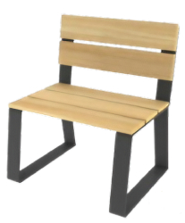 Banquette en acier et bois - 3 places - L.1800 x P.535 x H.420 mm - Anthracite - 71215312-165761342.jpg