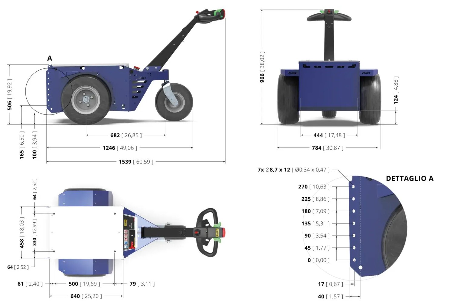 Tracteur pousseur électrique pour bacs roulants - Capacité de traction : 4 tonnes - Moteur : 24 V / 1000 W - Autonomie : 6 à 8 h - 717281-541813564.jpg