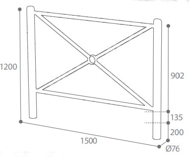 Barrière de ville en acier croix - 72377111-784437486.jpg