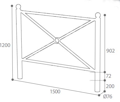 Barrière de ville en acier croix - 72377111-824254236.jpg