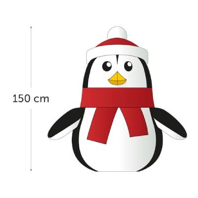 Pingouin - noir et blanc - Hauteur : 150 cm