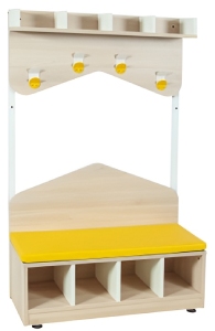 Vestiaire maternelle avec banc P’TITS TOITS - 4 ou 6 places - L.933 mm ou 1371 mm -  Structure panneaux en mélaminé - 73135731-211854954.jpg