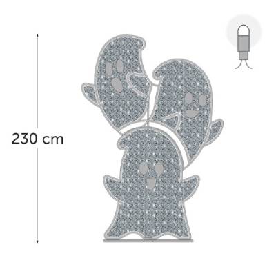 Fantômes illuminés - leds blanches