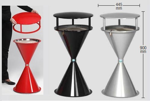 Cendrier sablier en plastique sur pied - 73315285-347978215.jpg