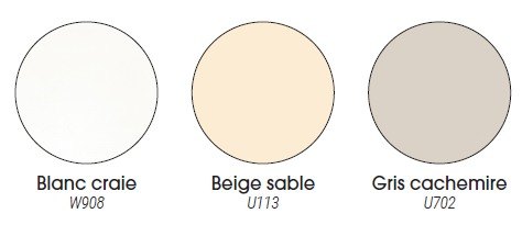 Coloris plateau standards<br>Autres coloris disponibles sur demande