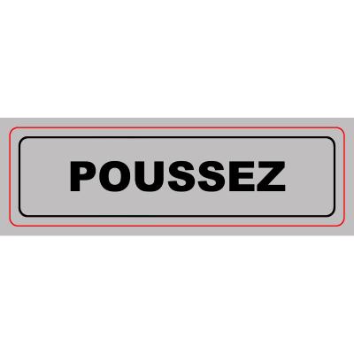 Panneau PVC adhésif - 170x50 mm - poussez