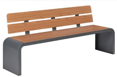 Banquette en acier et compact HPL – 3 places - Effet lames - Structure anthracite - L.2000 x P.450 x H.450 mm - Coloris au choix - 74163618-841729214.jpg