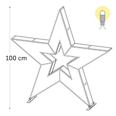 leds blanc chaud - 100 x 100 x 10 cm