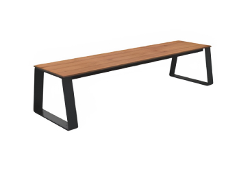 Banquette en acier et compact HPL - 1 place - Effet Lames - Structure anthracite - L.700 x P.535 x  H.410 mm - Coloris au choix - 74731473-332485473.jpg