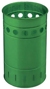 Corbeille de ville en acier galvanisé - 35 L - Murale ou sur poteau - 74937298-384216683.jpg