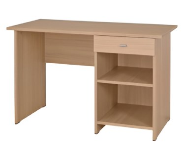 Bureau avec caisson et tiroir KUMYOS – Dim.1000 x 600 mm ou 1200 x 600 mm - Structure mélaminé - 76922723-232152485.jpg