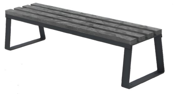 Banc en plastique recyclé - 1 ou 3 places - L.700 à 1800 x P.585 x H.815 mm – Anthracite - 76962813-435115318.jpg