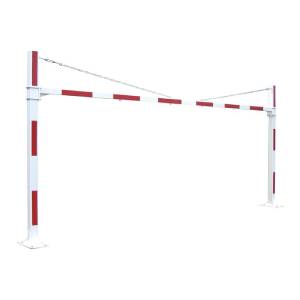 Portique fixe, haut. fixe 2200 mm<br>- Larg. de 5250 à 7550 mm (avec tirants) 