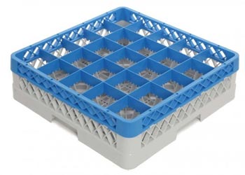 Casier de lavage verres - 16 compartiments - Hauteur max de verre : 115 à 235 mm - Bleu et Gris - 77227647-184277318.jpg