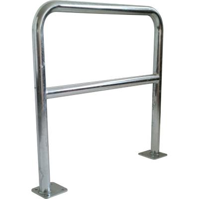 Barrière de sécurité acier 1000mm avec platine  - galvanisé