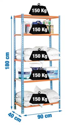 Etagère métallique de stockage léger 5 niveaux  - 77412711-883895983.jpg